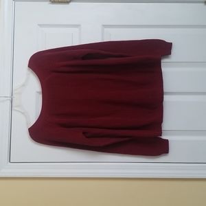 Maroon v back sweater
